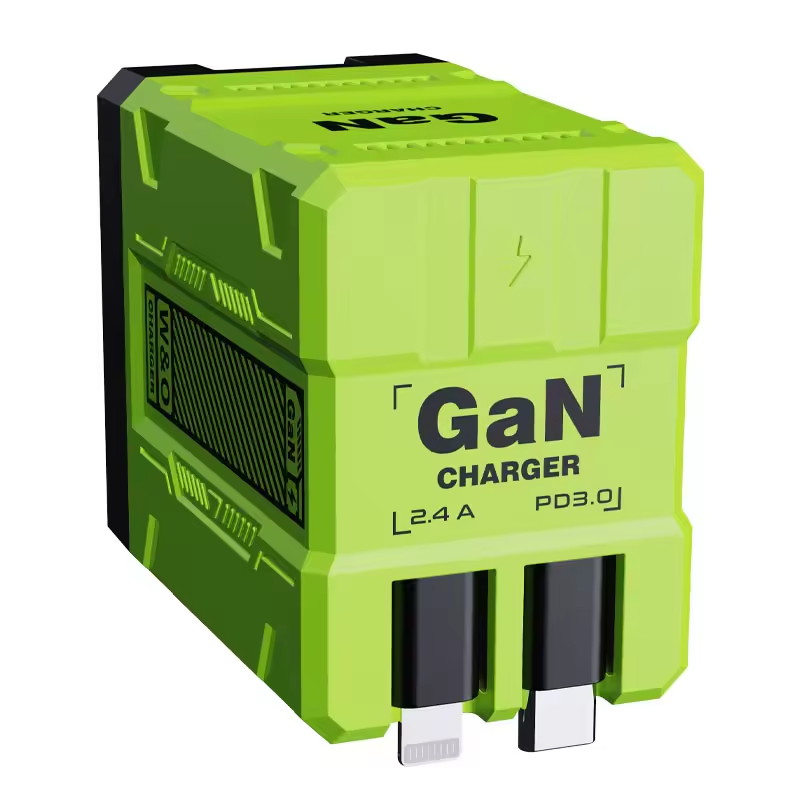 GaN Fast Charger Dual USB Ports for Phones and Tablets