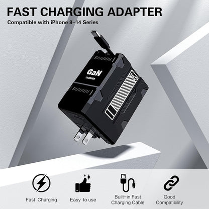 GaN Fast Charger Dual USB Ports for Phones and Tablets