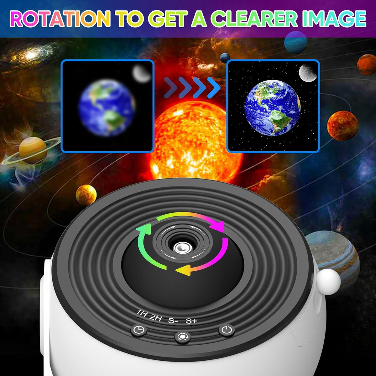 Galaxy Star Projector Night Light with 360 Degree Rotating Projection