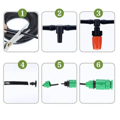 Garden Drip Irrigation Sprinkler Kit Adjustable Watering System