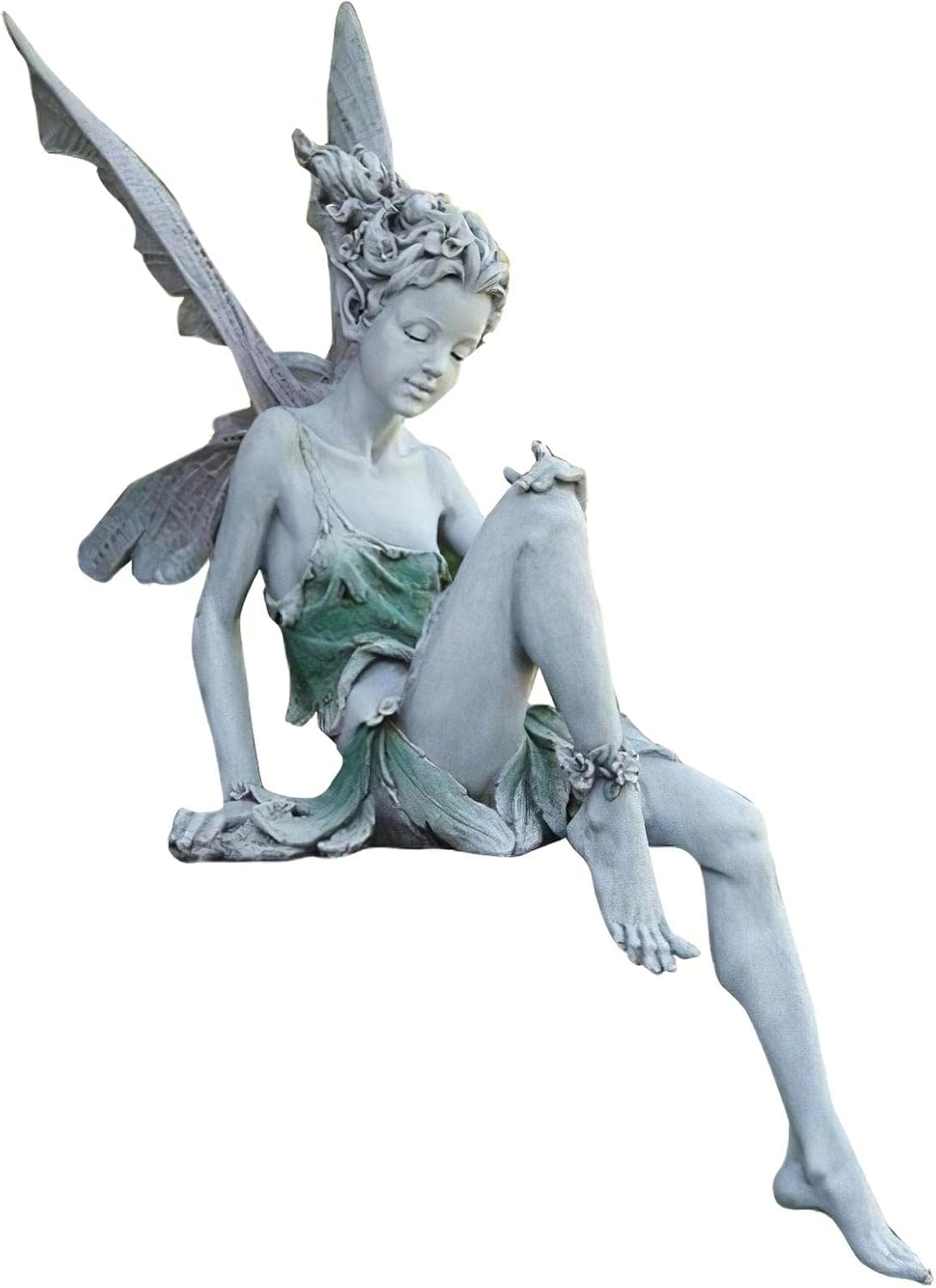 Garden Fairy Statue Resin Bird Bath Outdoor Yard Decor