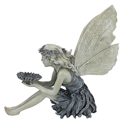 Garden Fairy Statue Resin Bird Bath Outdoor Yard Decor