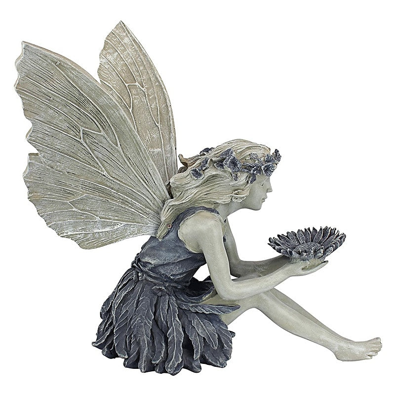 Garden Fairy Statue Resin Bird Bath Outdoor Yard Decor