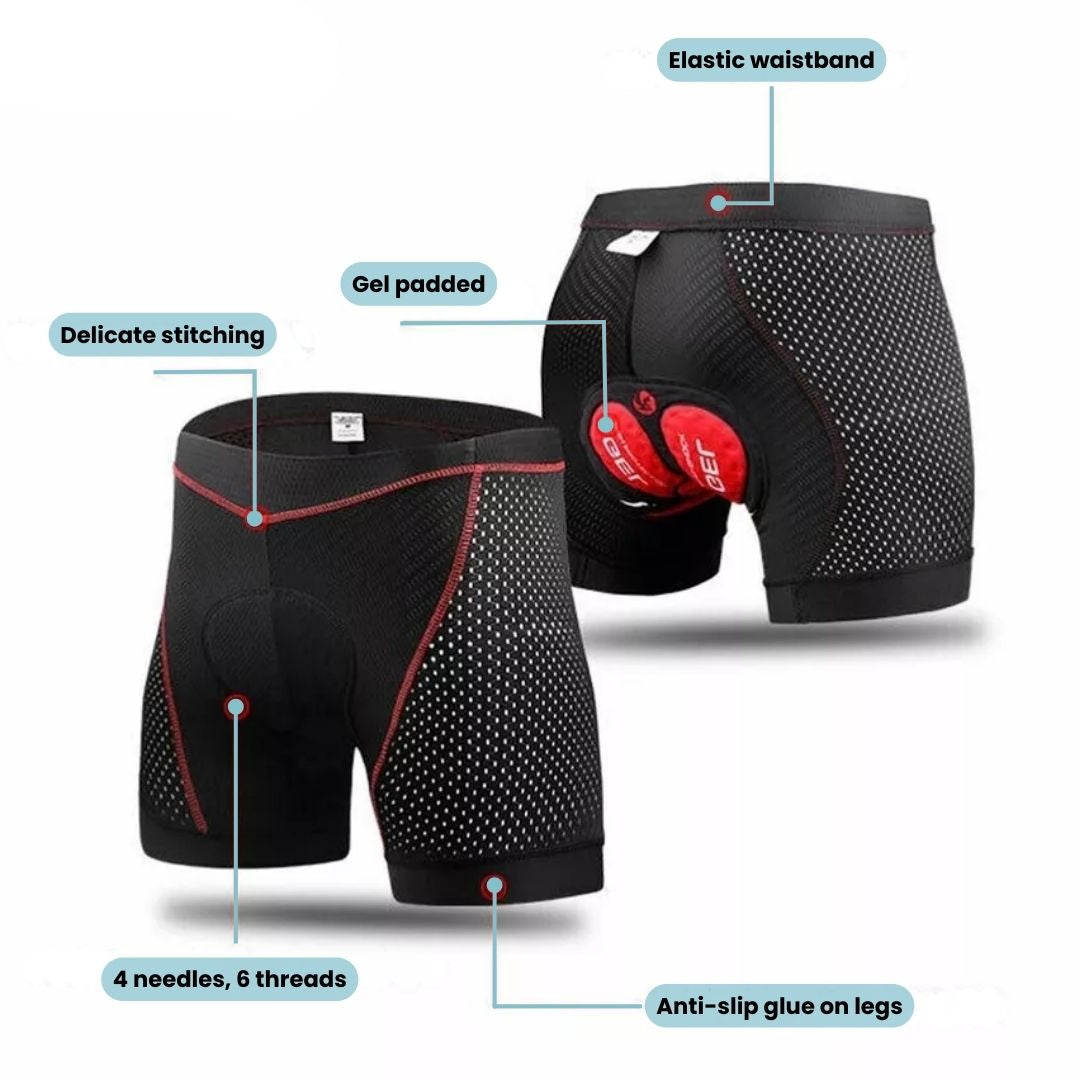 Gel Padded Cycling Underwear Breathable Bike Shorts Liner for Men Women