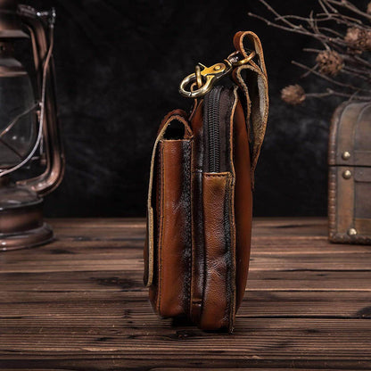 Genuine Leather Men's Waist Belt Bag