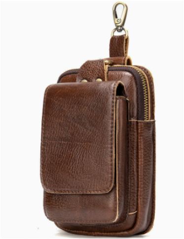 Genuine Leather Men's Waist Belt Bag