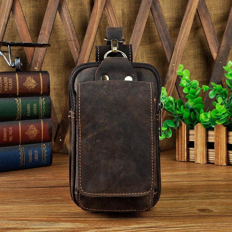 Genuine Leather Men's Waist Belt Bag
