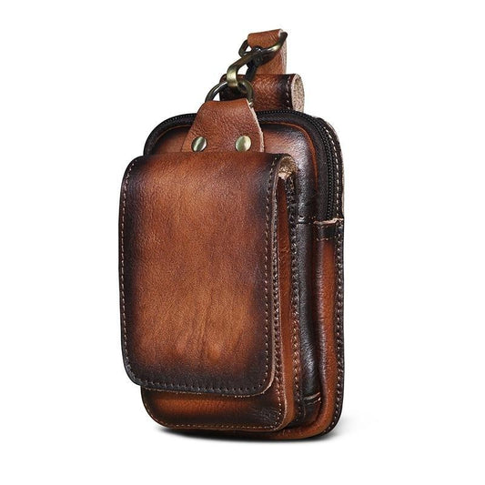 Genuine Leather Men's Waist Belt Bag