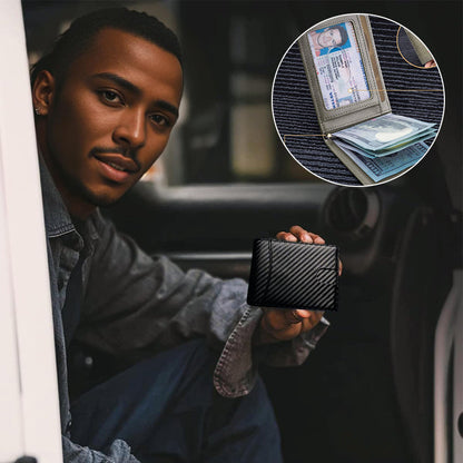 Genuine Leather RFID Blocking Card Holder Wallet