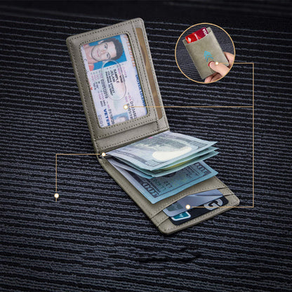 Genuine Leather RFID Blocking Card Holder Wallet