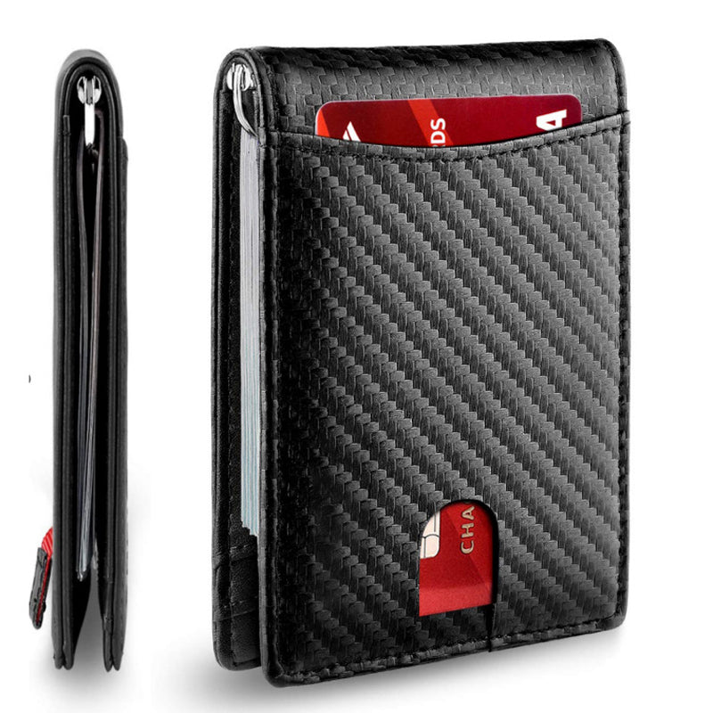 Genuine Leather RFID Blocking Slim Card Holder Wallet