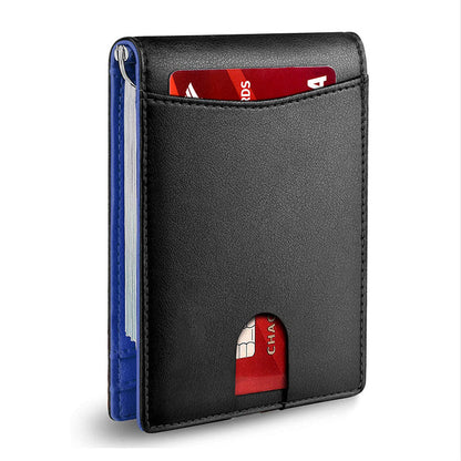 Genuine Leather RFID Blocking Slim Card Holder Wallet