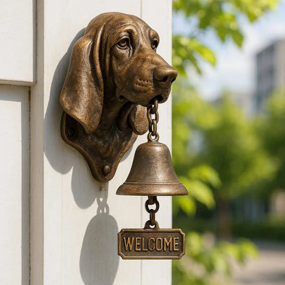German Shepherd Wall Mounted Welcome Bell Bronze Finish