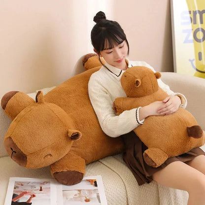Giant Capybara Plush Pillow Soft Stuffed Animal Snuggle Toy