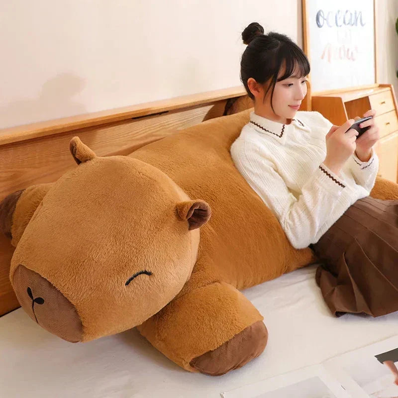 Giant Capybara Plush Pillow Soft Stuffed Animal Snuggle Toy
