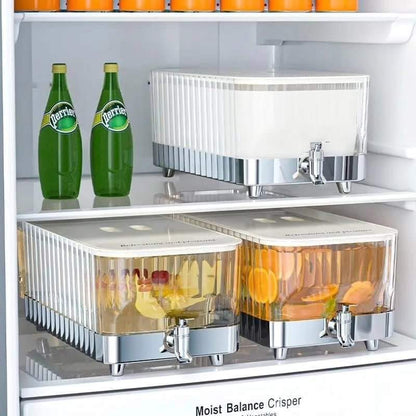 Glass Beverage Dispenser with Spigot and Clamp Lid