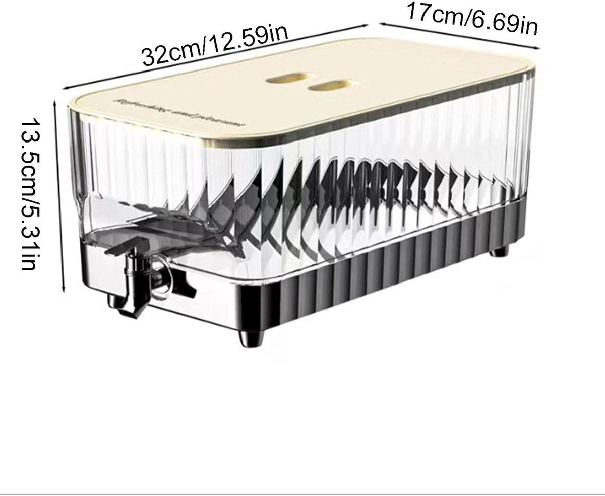 Glass Beverage Dispenser with Spigot and Clamp Lid