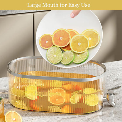 Glass Beverage Dispenser with Spigot and Clamp Lid