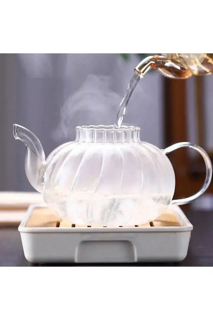 Glass Teapot with Stainless Steel Infuser for Loose Leaf Tea