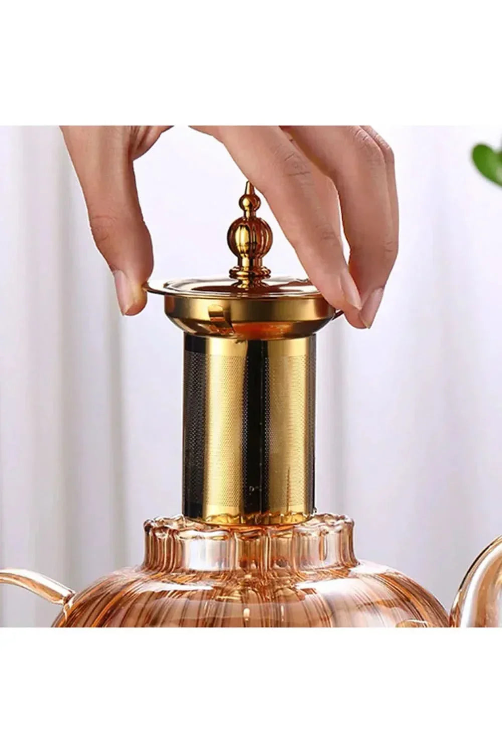 Glass Teapot with Stainless Steel Infuser for Loose Leaf Tea