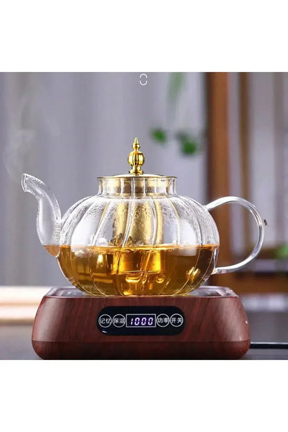 Glass Teapot with Stainless Steel Infuser for Loose Leaf Tea