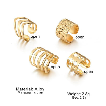 Gold Tone Leaf Clip On Ear Cuff Earrings for Women
