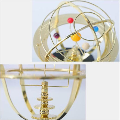 Grand Orrery Solar System Model Handcrafted Mechanical Brass Planet Rotation Display Educational Desk Decor