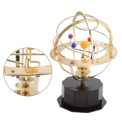 Grand Orrery Solar System Model Handcrafted Mechanical Brass Planet Rotation Display Educational Desk Decor