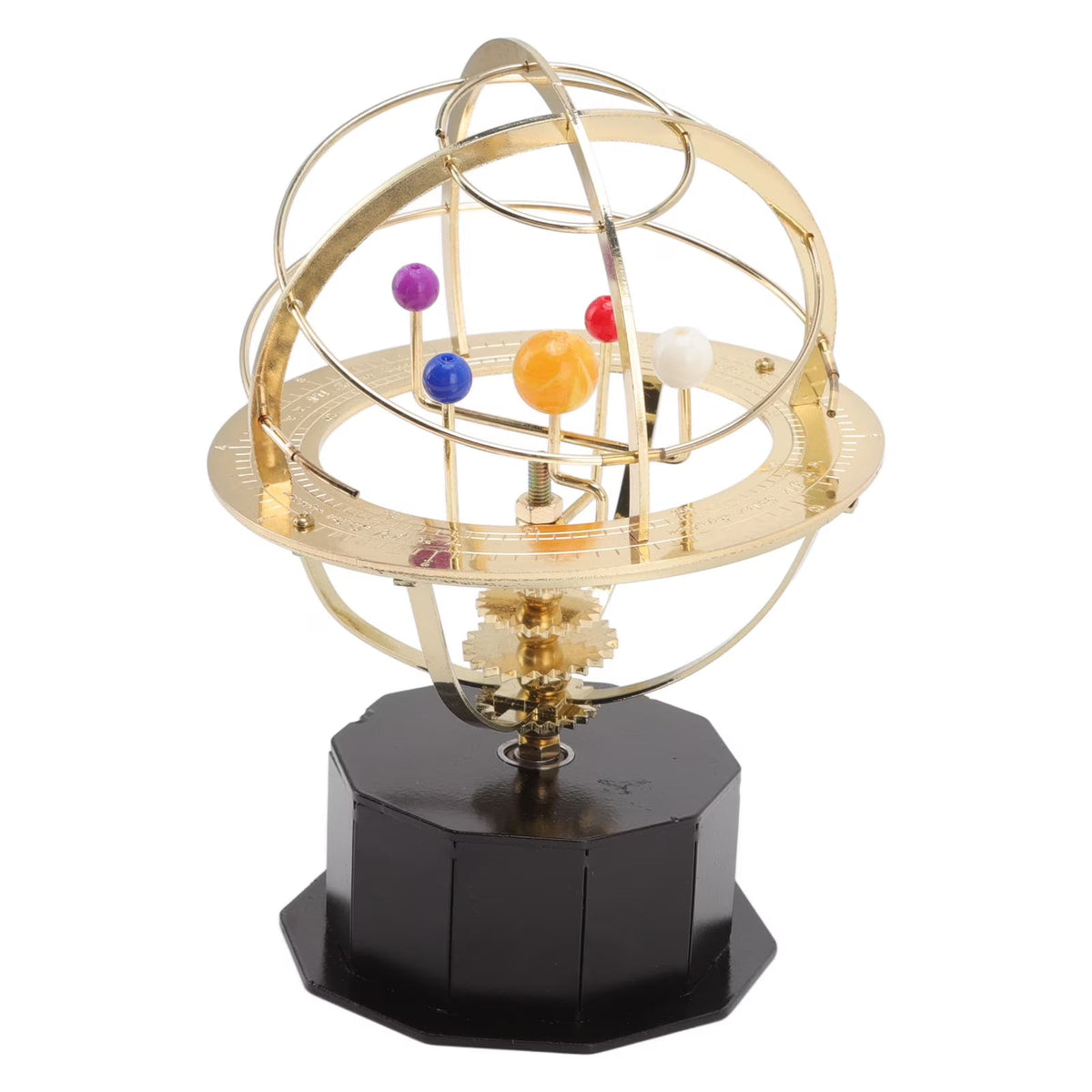 Grand Orrery Solar System Model Handcrafted Mechanical Brass Planet Rotation Display Educational Desk Decor