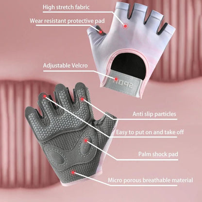 Half Finger Fitness Gloves for Weightlifting Cycling and Gym Training