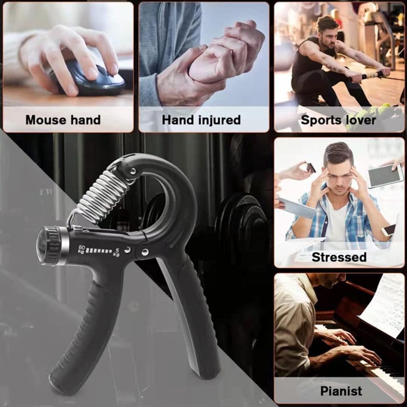Hand Grip Strength Trainer Kit with Adjustable Resistance 5 Pack
