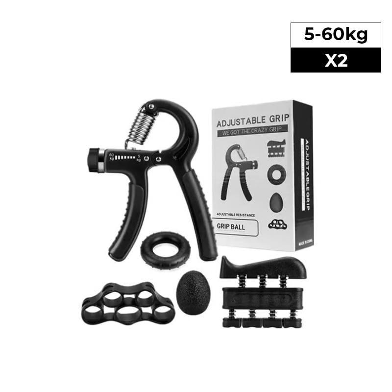 Hand Grip Strength Trainer Kit with Adjustable Resistance 5 Pack