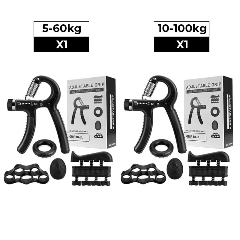 Hand Grip Strength Trainer Kit with Adjustable Resistance 5 Pack