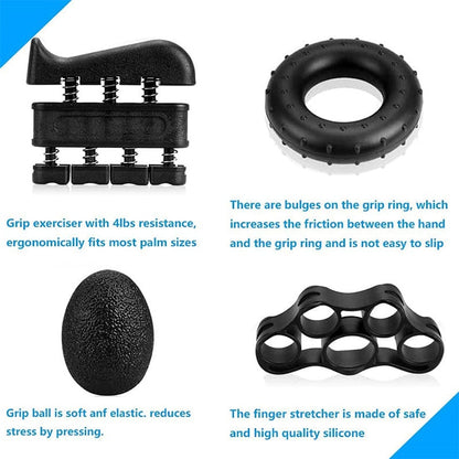 Hand Grip Strength Trainer Kit with Adjustable Resistance 5 Pack