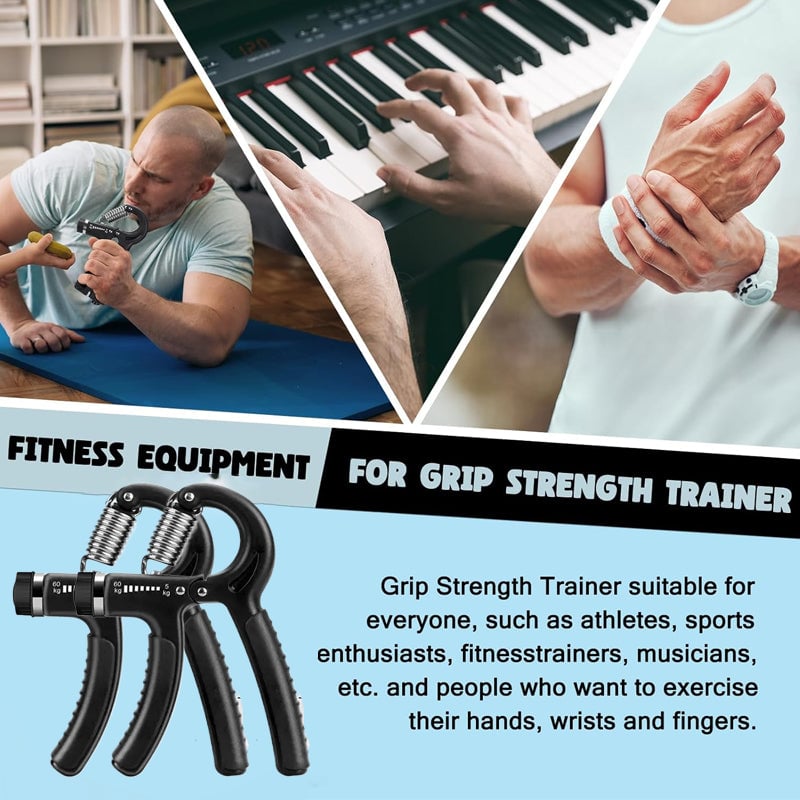 Hand Grip Strength Trainer Kit with Adjustable Resistance 5 Pack