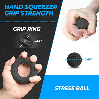 Hand Grip Strength Trainer Kit with Adjustable Resistance 5 Pack