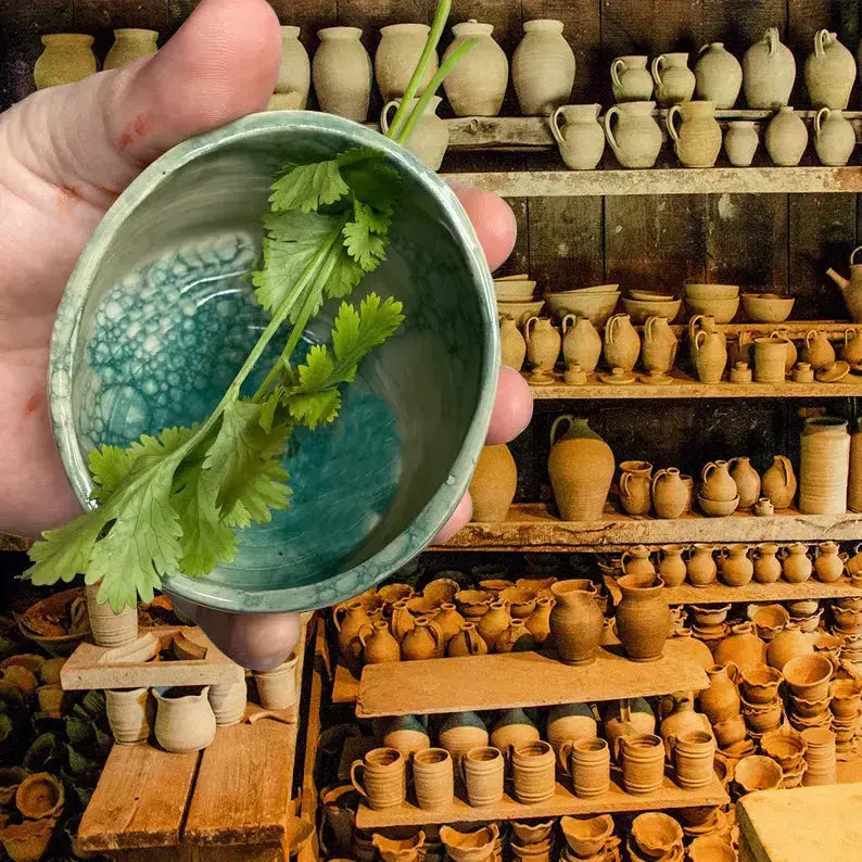 Handcrafted Ceramic Herb Leaf Stripper Kitchen Tool