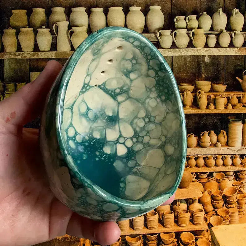 Handcrafted Ceramic Herb Leaf Stripper Kitchen Tool