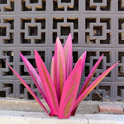 Handcrafted Metal Agave Garden Sculpture with Rust Resistant Finish