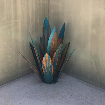 Handcrafted Metal Agave Garden Sculpture with Rust Resistant Finish