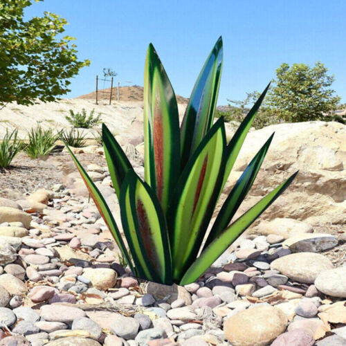 Handcrafted Metal Agave Garden Sculpture with Rust Resistant Finish