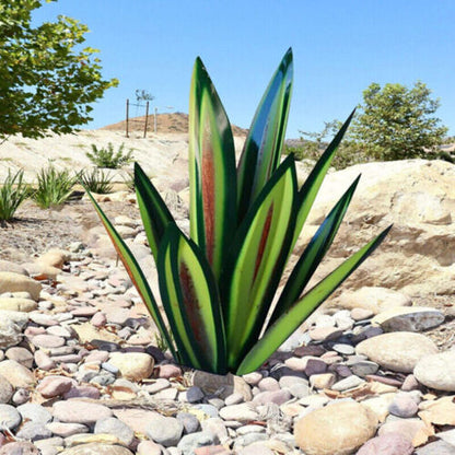 Handcrafted Metal Agave Garden Sculpture with Rust Resistant Finish