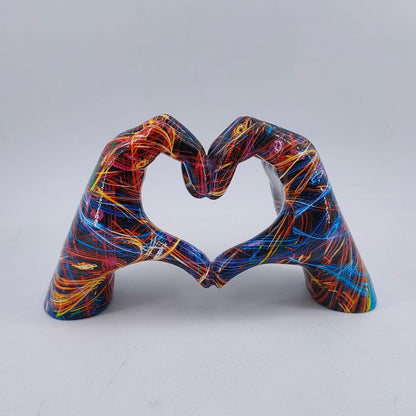 Handcrafted Resin Heart Decoration for Home and Tabletop Decor