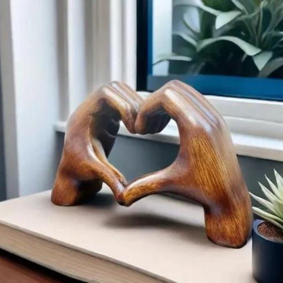 Handcrafted Resin Heart Decoration for Home and Tabletop Decor