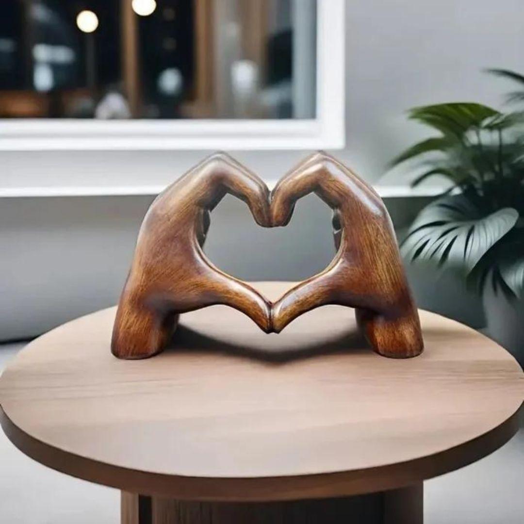 Handcrafted Resin Heart Decoration for Home and Tabletop Decor