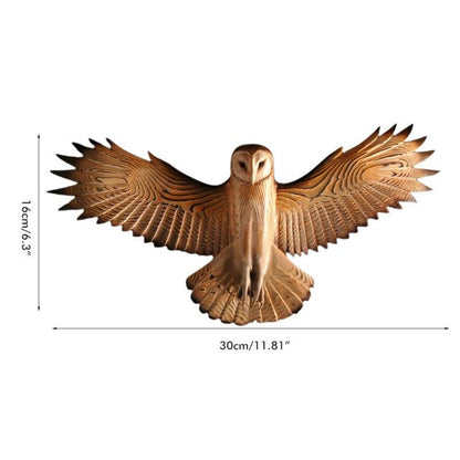 Handcrafted Wooden Owl Wall Art Hanging Decoration