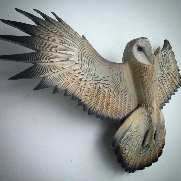 Handcrafted Wooden Owl Wall Art Hanging Decoration