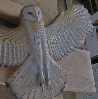 Handcrafted Wooden Owl Wall Art Hanging Decoration