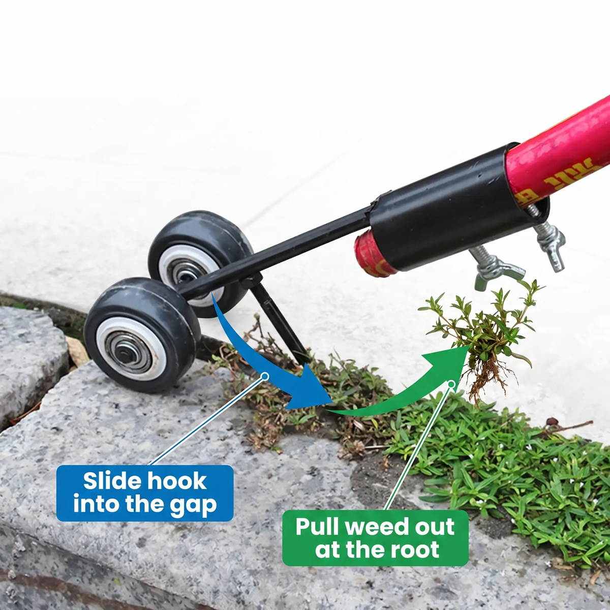 Handheld Double Hook Gap Weeder Tool