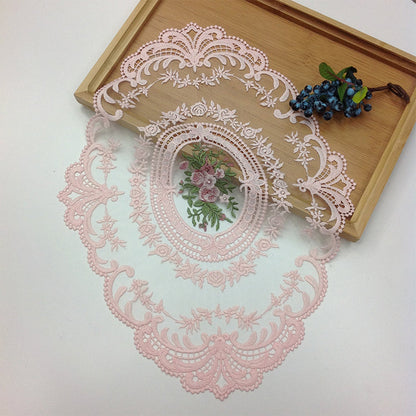 Handmade Crochet Lace Tablecloth Doilies Cotton Floral Design